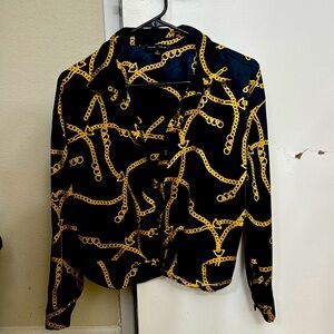 Beautiful satin chain blouse